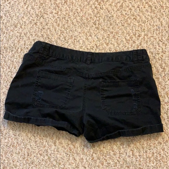 Black Mid Rise Shorts - Picture 2 of 2